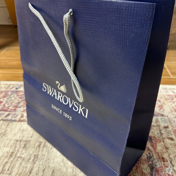 Swarovski Blue Empty Shopping/ Tote Bag In Great Shape! - Picture 2 of 4